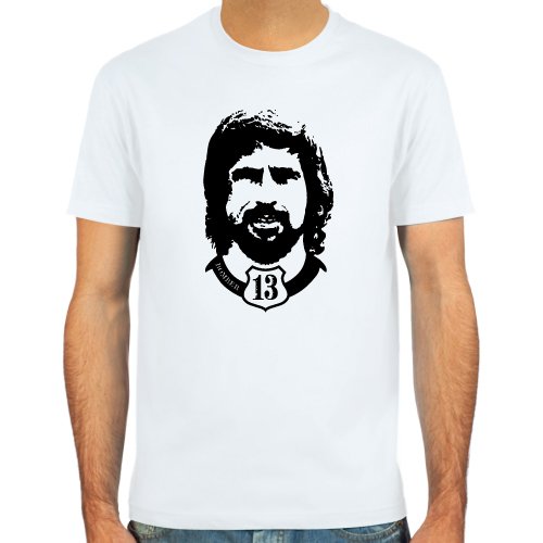 T-Shirt Gerd Müller ::: Farbauswahl: skyblue, sand, weiß oder deepred ::: Fußball-Kult