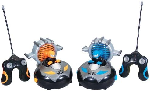 Kid Galaxy Remote Control Bump 'n Chuck Bumper Cars. RC Toy Game. 2 Radio Control Vehicles