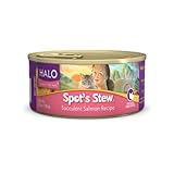 Halo, Spot's Stew for Cats, Succulent Salmon, 5-1/2-Ounce, 12-Can
