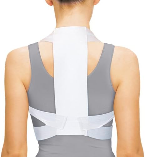 "Elastic Medical Grade Class POSTURE CORRECTOR FOR CHILDREN And ADOLESCENTS. With Velcro Fastener" (X-Large (98-106cm), White)