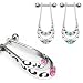 SL Helix Tragus Tribal mit Kristallsteinen in 3 Farben