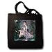 An mythical elf creature of the forest who plays a haunting melody on an enchanted flute - Black Tote Bag JUMBO 20w X 15h X 5d