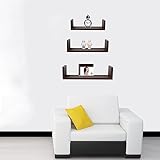 Halter Wall Shelves - Set of 3 U Shaped Floating Shelves