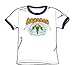 All Products : Aquaman Splash Adult Ringer S/S T-shirt in White/Navy by DC Comics