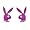 Playboy Jewelry Set Necklace Bracelet Earrings Hot Pink Glitter Bunny Logo Authentic Licensed Jewelry CPBSET0026