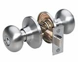  : Master Lock BCO0315 Biscuit Privacy Door Hardware with SilvaBond Antimicrobial Protected Finish, Satin Nickel