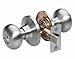 Master Lock BCO0315 Biscuit Door Knob with Lock, Satin Nickel