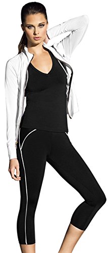 Adriana Arango 3 Piece Women's Sportswear Gym Outfit Set Jacket Tank Top Pants