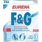 Eureka 52320A / 52320B 3-Pack Style F & G Upright Vacuum Cleaner Disposable 3-Pack Bag