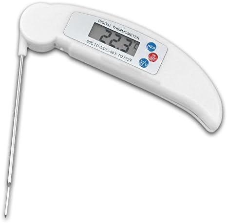 Digital Instant Read Meat Thermometer with Stainless Steel Probe and Accurate LCD Screen for Liquids, Meat, Milk, Grill, Cooking, and BBQ