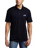 NFL Buffalo Bills Men's Drytec Genre Polo Knit Short Sleeve Top, Navy Blue, XXX-Large