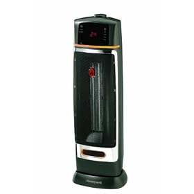 Honeywell HZ-385E Oscillating Ceramic Tower Fan Heater, 1.8kW (Black/Silver)