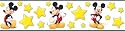 Oh Boy! Mickey Mouse White Prepasted Wall Border