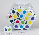Koplow 50mm Foam d6 Die, White with Single Spot of color per side