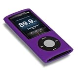 5G Purple Silicone Case & Screen Protector Cover For the New Apple iPod 5G Nano (5th Generation) with Camera 8GB & 16GB