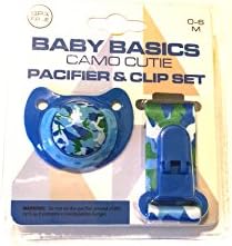 Baby Basics Camo Cutie Pacifier and Clip Set (Blue)