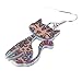 Acrylic Drop Cat Earrings Pets Funny Design 7 Color Lovely Gift For Women By The Bonsny (Multi)