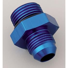 Earl's 985010 Blue Anodized Aluminum -10 AN Male to 7/8" -14 O-ring Port Adapter