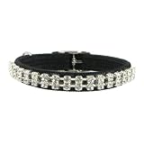 Black Rhinestone Safety Cat Collar By FURRY (Large)
