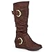 Journee Collection Womens Extra Wide Calf Slouch Buckle Knee High Boots
