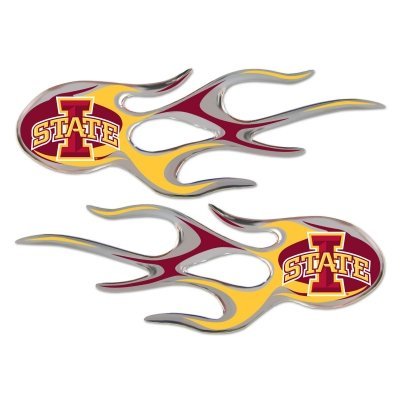 NCAA Iowa State Cyclones Micro Flame Graphics Decal (Pack of 2)