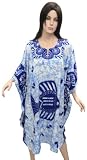 Ultimate Fish Printed Short Plus Size Kaftan Caftan Cover up Valentine's Day Gift