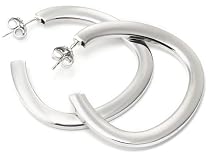 Silver Earrings, Sterling Silver Hoops, ByJoy, DP0081