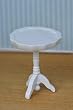 Dollhouse Miniature White Piecrust Side Table