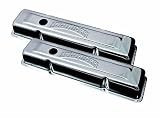 Spectre 5258LR Lowrider Chrome Short 3-Hole Valve Cover for Small Block Chevy
