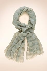 Autograph Linen Blend Striped Scarf with Silk
