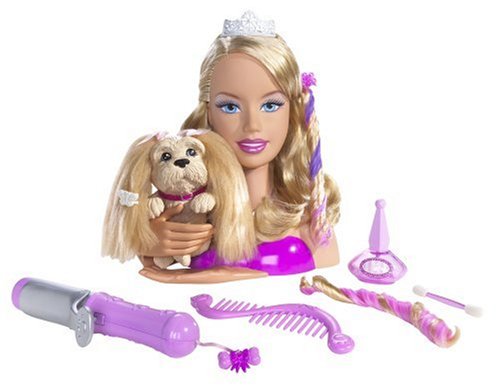 Childrens Toyshop  Toys : Barbie Groom Pup Stylin Head