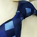 T4312 Designer Necktie Hand Made Blue Ties Checkers Plaids Necktie for Men 100% Jacquard Woven Pure Silk Mens Neck Tie Neckwear Set