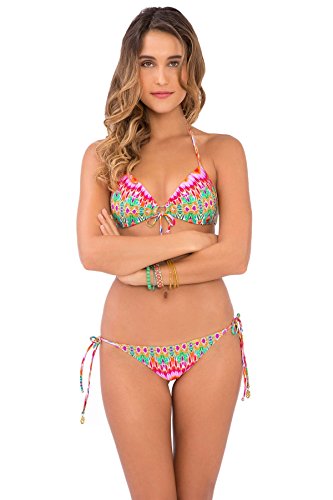 Luli Fama Women’s Sunkissed Laughter Ballet Halter Bikini Top Multi S Luli Fama Women’s Sunkissed Laughter Ballet Halter Bikini Top Multi S