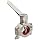 Dixon B5102S150-A Stainless Steel 316L Clamp Butterfly Valve with Silicone Seal, 1-1/2" Tube OD