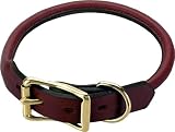 Mendota Rolled English Bridle Leather Collar (Size=22)