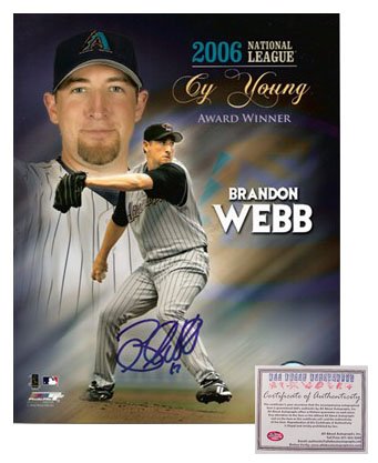 Brandon Webb Arizona Diamondbacks Autographed 8x10 Photo - 2006 NL Cy Young Winner Collage