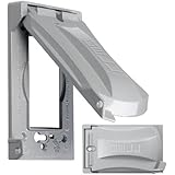 Bell MX1050S Weatherproof Single Outlet Cover Outdoor Receptacle Protector, Grey, Vertical Flat