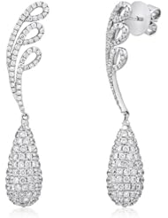 18k WHITE GOLD WOMENS EARRING LE-4436 DIAMOND 4.8CT TW