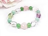パワーストーン*天然石フローライト&グリーンアベンチュリン&アマゾナイト&ローズクォーツブレスレット