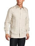 Cubavera Men's Long Sleeve Ramie & Rayon Guayabera Shirt