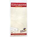 Party Dimensions Single Count Rectangular Plastic Tablecover, 54 by 108-Inch, Ivory