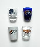 Denver Broncos Collector Shot Glass 4 Piece Set