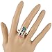 925 Sterling Silver Ring with Genuine Turquoise and Semiprecious Gemstones Size 5 to 12