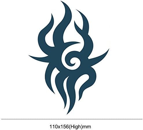 Aobee Sexy Vivid Waterproof Big Blue Flame Graphics Tattoo Paste Body Art Stickers