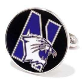 Northwestern Wildcats NCAA Logo'd Executive Cufflinks w  Jewelry Box
