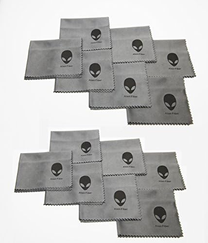 (14 PACK) Alien Fiber Microfiber Cleaning Cloths - For All LCD Screens, Tablets, Lenses, and Other Delicate Surfaces
