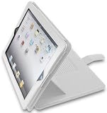 Apple iPad 3 Advanced Pro® Multi-Function Case Luxury Executive Wallet / Cover / Stand / Flip Case With Sleep Sensor - White (Designed for the New Apple iPad 3rd Generation 2012)