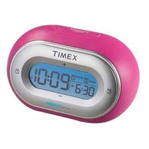Timex Audio Sdi Technologies T116p Jelly Dual Alarm Clock Digital Quartz Pink Case Dst Switch