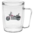 Ladies' Motorcycle 18 oz Insulated Coffee Mug, Clear