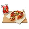 Vesuvo V38301 Pizzastein- / Brotbackbackstein Set f�r Backofen und Grill / eckig / 38x30 cm / mit Pizzaschaufel und Pizzamehl